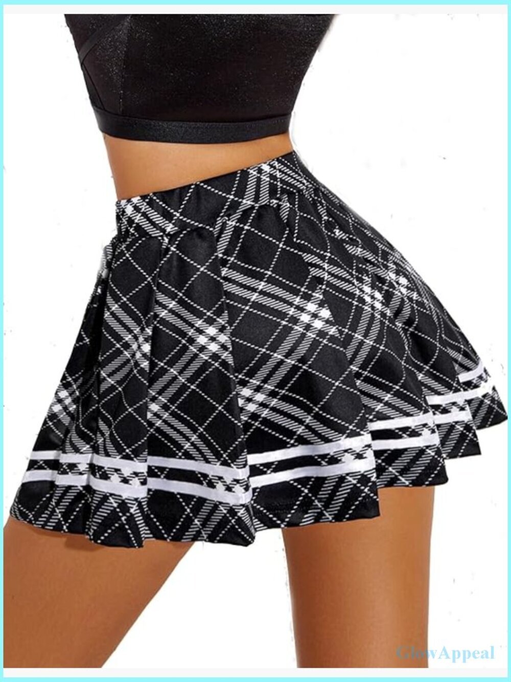 Pleated Mini Skirt School Uniform Cheer Skirt High Waist
